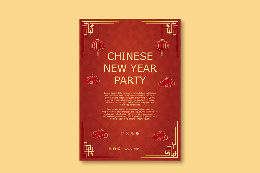 新年海報設計示意圖